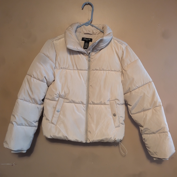 Anna Cai Jackets & Blazers - Woman's Cream Puffer Jacket
